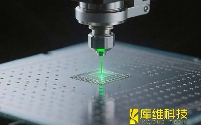 水导激光加工案例之??5G芯片微孔加工